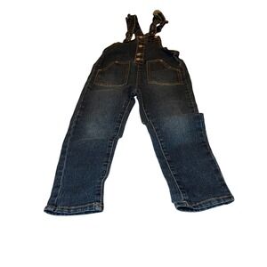 Wonder Nation Kids Size 4T Denim Overalls Size 4T Blue Adjustable Straps